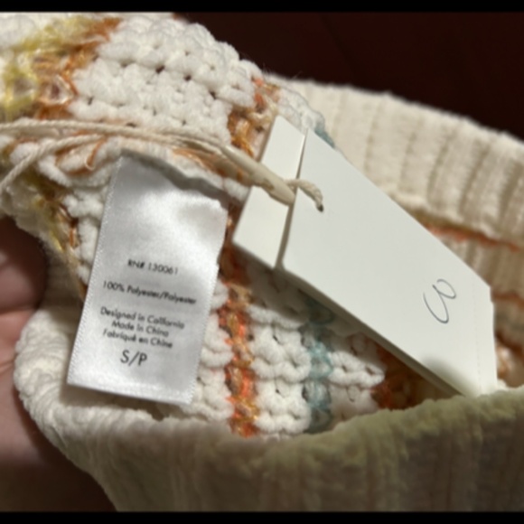 L*Space Pismo Beach Striped Knit Crop Sweater & Shorts Set Playa Del Carmen Sz S - Picture 15 of 16